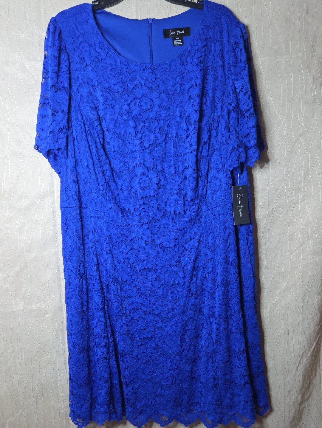 Jessica Howard Cobalt Lace A-Line Dress